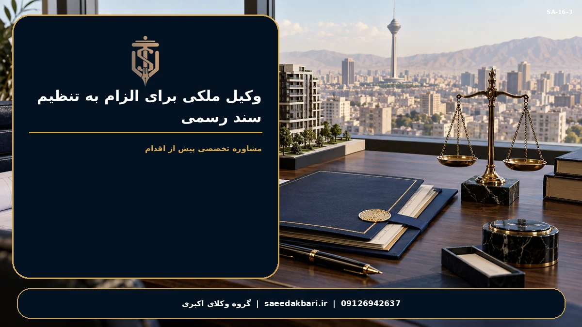 گروه وکلای اکبری در کرج؛ سند رسمی
