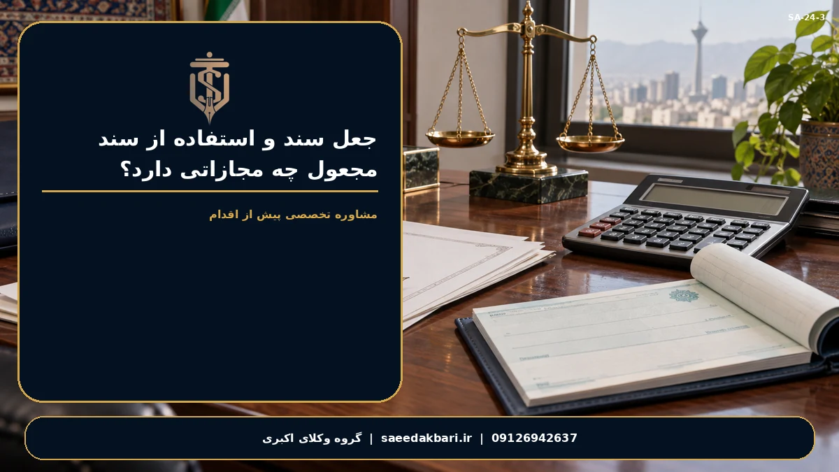 گروه وکلای اکبری در کرج؛ جعل