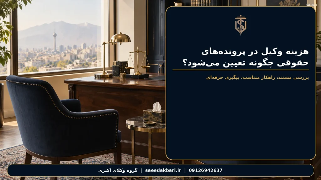 هزینه وکیل در پرونده‌های حقوقی چگونه تعیین می‌شود؟ | گروه وکلای اکبری